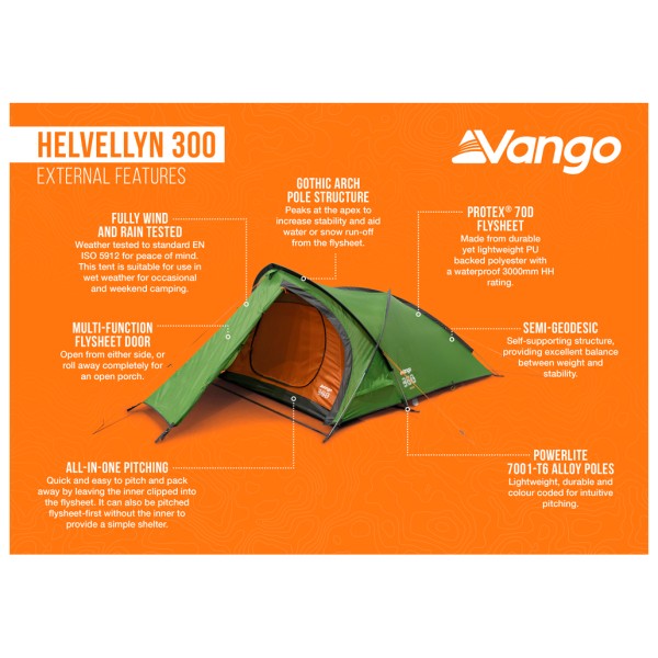 Vango - Helvellyn 300 - Tienda de campaña 3 personas