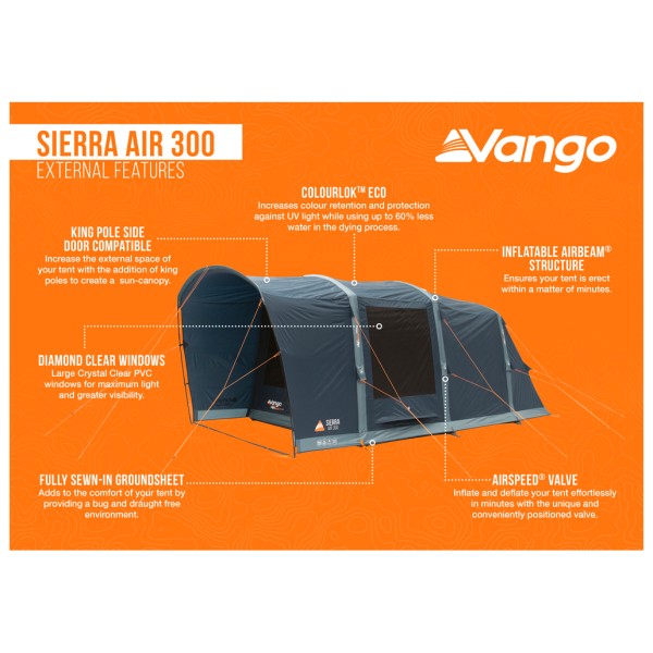 Vango - Sierra Air 300 - Tienda de campaña 3 personas