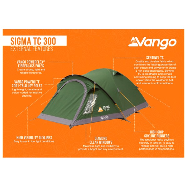 Vango - Sigma TC 300 - Tenda a 3 posti
