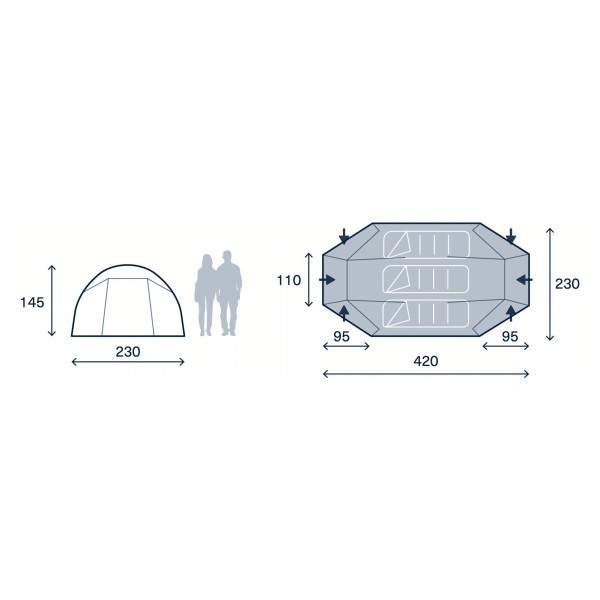 Kampa - Mossborn-K 03 - 3-personers telt