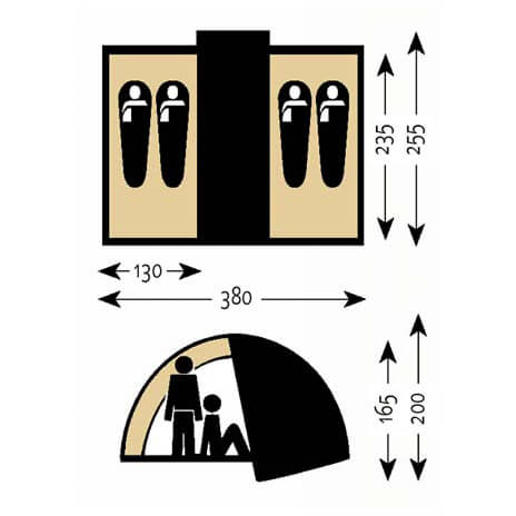 Salewa - Cordillera IV - Tienda de campaña 4 personas