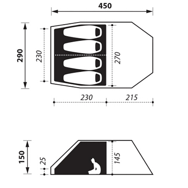 Nomad - Tellem 4 Lw - 4-persoonstent