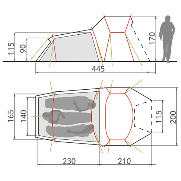 Vaude - Campo Grande XT 4P - 4-mannatält