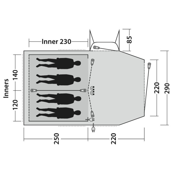 Outwell - Nevada 4 - 4-mannatält