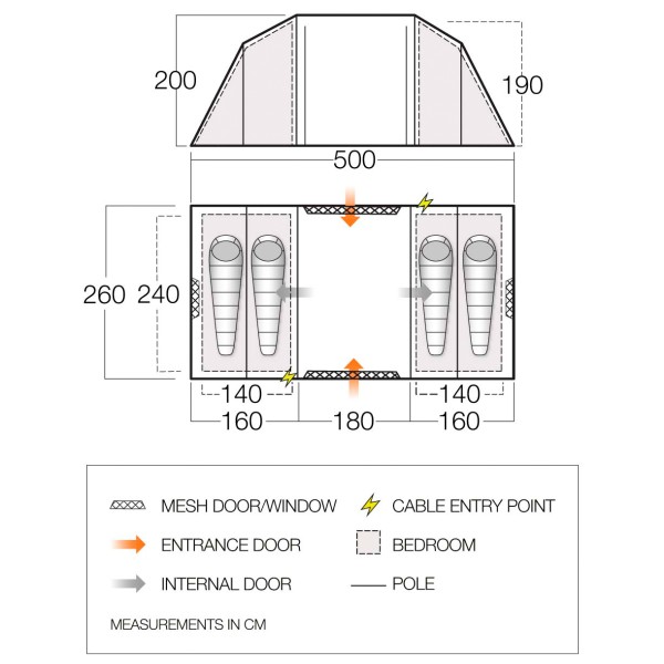 Vango - Castlewood 400 Package - 4-person tent