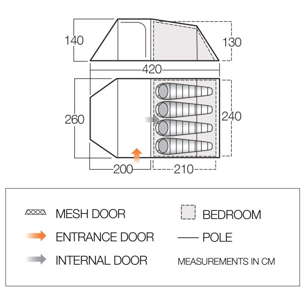 Vango - Skye 400 - Tenda a 4 posti