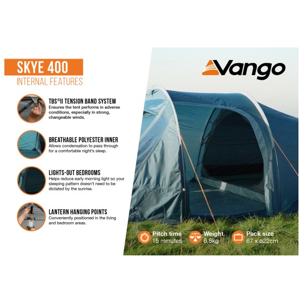 Vango - Skye 400 - Tenda a 4 posti