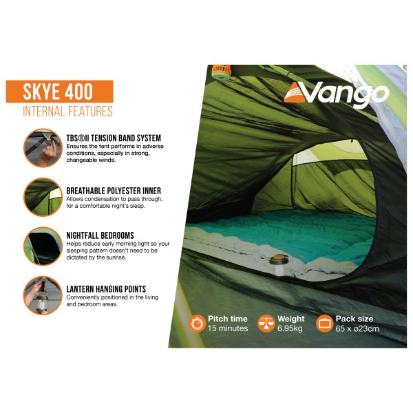 Vango - Skye 400 - Tenda a 4 posti