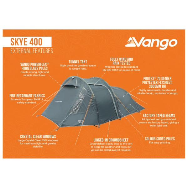 Vango - Skye 400 - Tenda a 4 posti