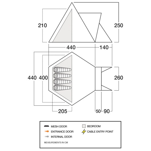 Vango - Teepee Air 400 - 4-mannatält