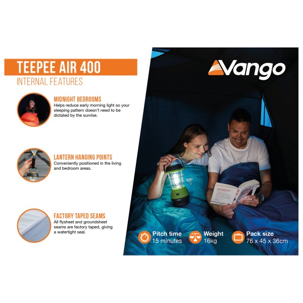 Vango - Teepee Air 400 - Tienda de campaña 4 personas