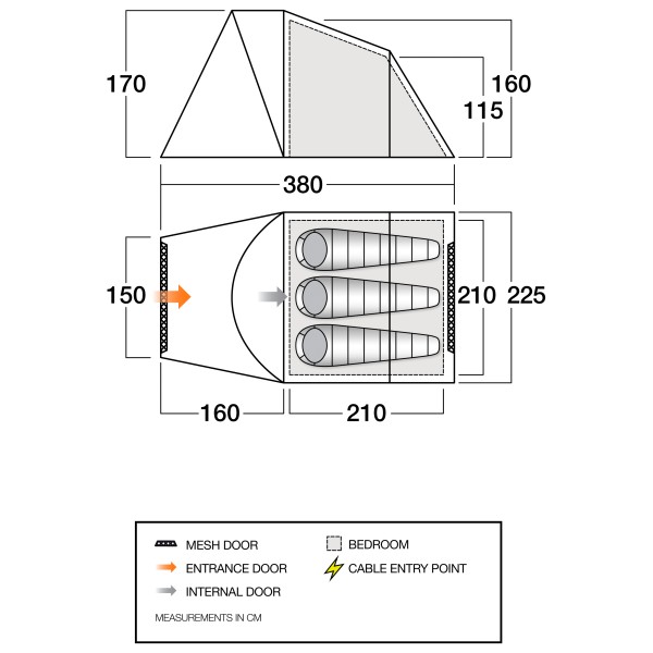 Vango - Tiree 350 - 3-persoonstent