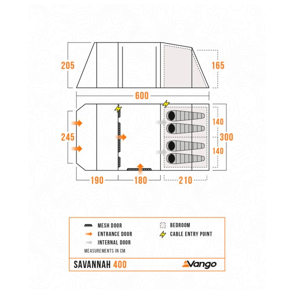 Vango - Savannah 400 Package - 4-persoonstent