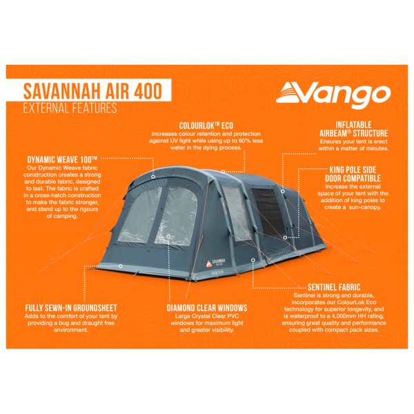 Vango - Savannah Air 400 Package - Tenda a 4 posti