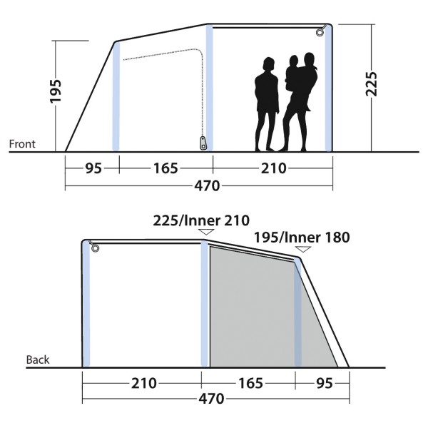 Outwell - Michigan 4 Air - 4-persoonstent