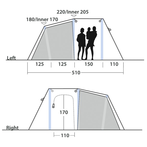 Outwell - Montana 4 Air - 4-person tent