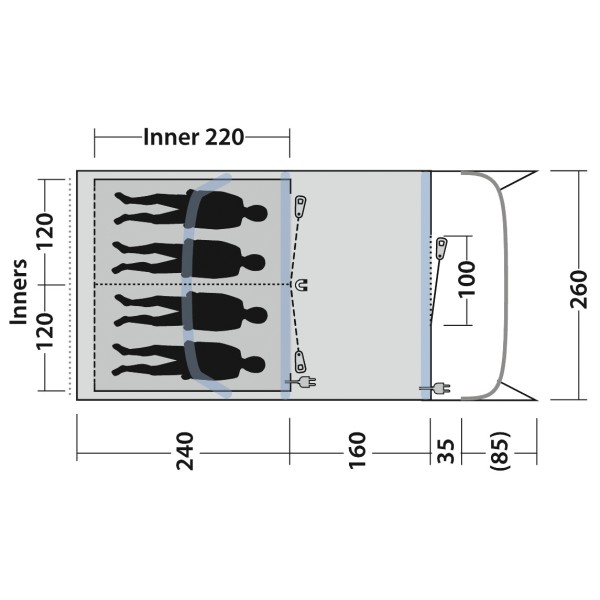 Outwell - Monterey 4 Air - 4-Personen Zelt