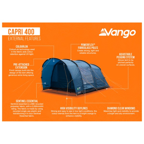 Vango - Capri 400 - 4-persoonstent
