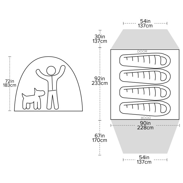 Big Agnes - Bunk House 4 - 4-persoonstent