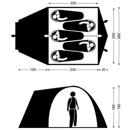 Salewa - Corona V - Gruppetelt