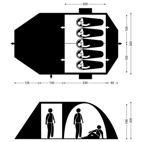 Salewa - Ambience V - Groepstent