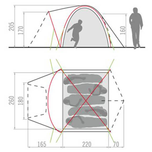 Vaude - Campo Family XT 5P - Grupptält
