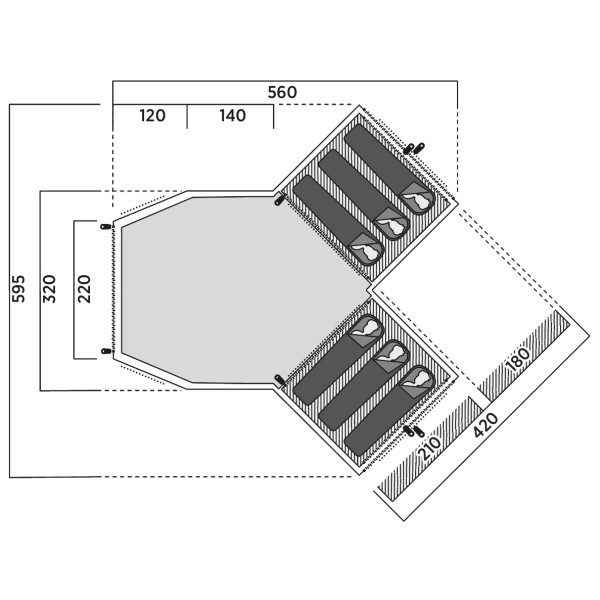 Easy Camp - Alicante 600 Twin - Tienda para grupos
