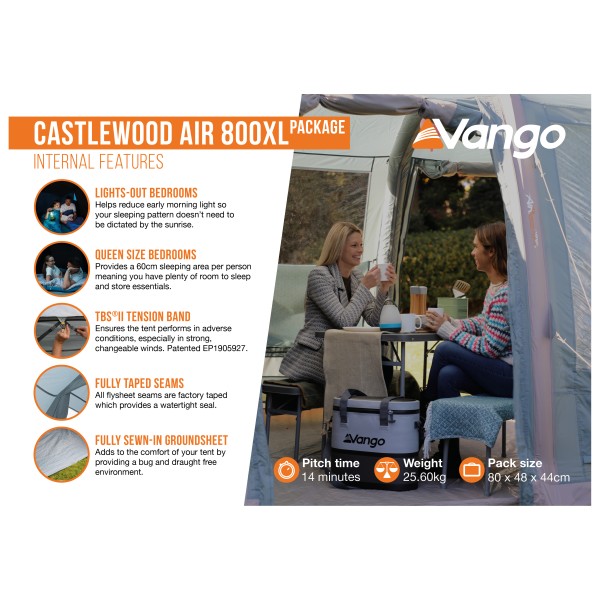 Vango - Castlewood 800XL Package - Group tent