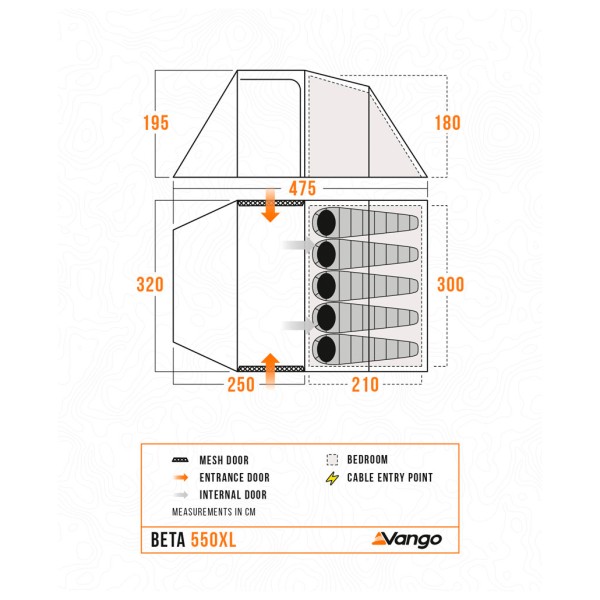 Vango - Beta 550XL - Gruppenzelt