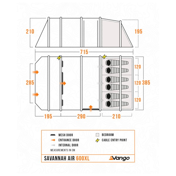 Vango - Savannah Air 600XL Package - Gruppenzelt