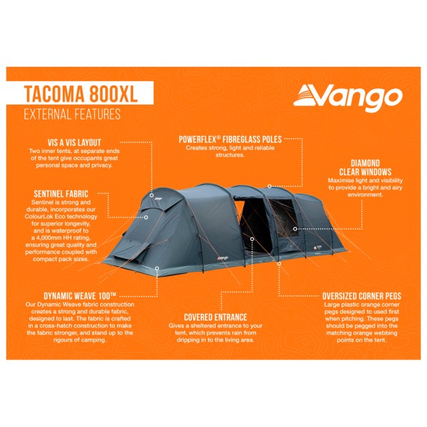 Vango - Tacoma 800XL Package - Tienda para grupos
