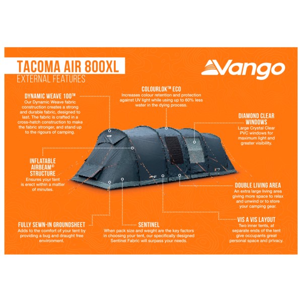 Vango - Tacoma Air 800XL Package - Tienda para grupos