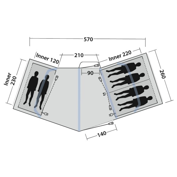 Outwell - Hartford 6 Air - Tienda para grupos