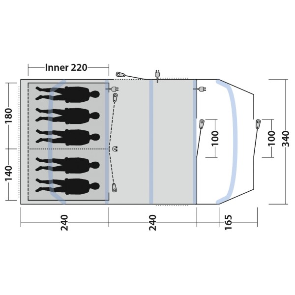 Outwell - Tennessee 5 Air - Grupptält