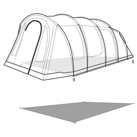Outwell - Footprint Carolina 6 - Tältunderlag
