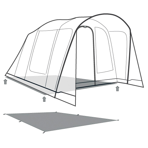 Outwell - Footprint Monterey 4 Air - Suelo para tienda de campaña