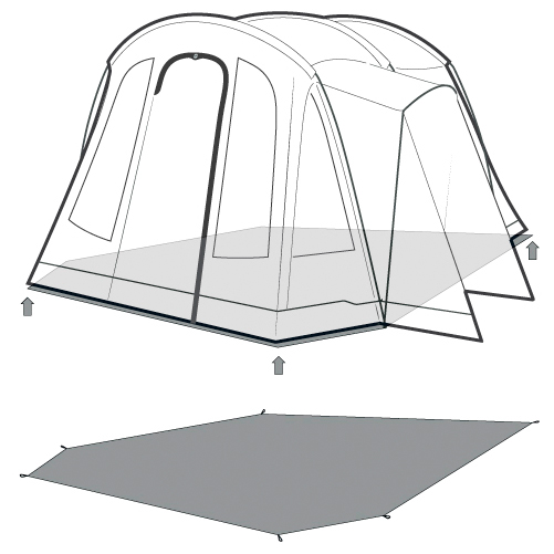 Outwell - Footprint Nevada 4 - Suelo para tienda de campaña