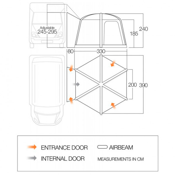 Vango - Airhub Hexaway II Tall - Avance