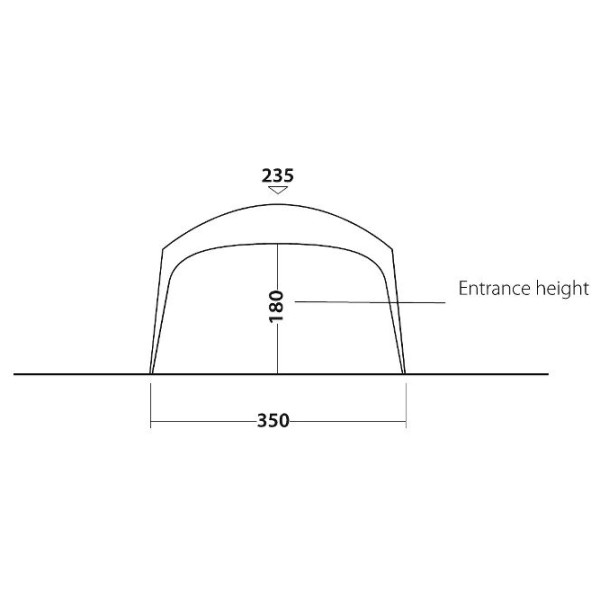 Outwell - Event Lounge L Side Wall with Zipper Set - Carpa