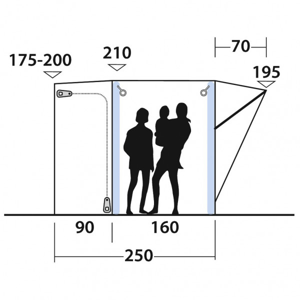 Outwell - Newburg 160 Air - Pikkubussien etuteltat