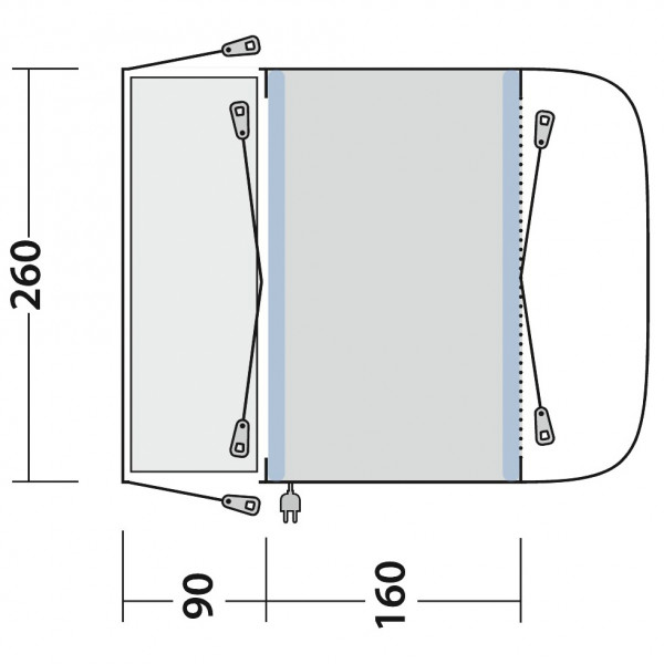 Outwell - Newburg 160 Air - Pikkubussien etuteltat