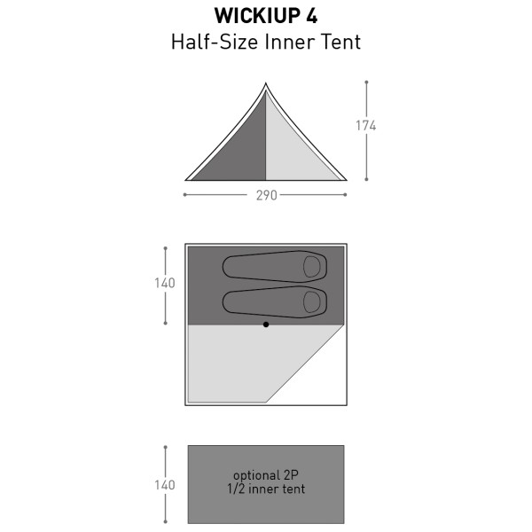 Bach - Wickiup 4 Half-Size Innertent - Innenzelt