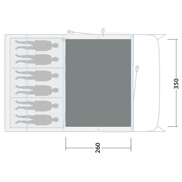 Outwell - Cozy Carpet Moonhill 6 Air - Tent carpet
