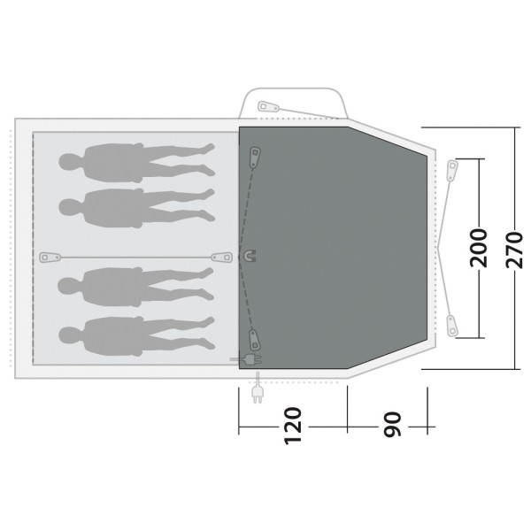 Outwell - Cozy Carpet Nevada 4 - Tent carpet