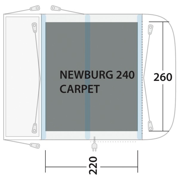 Outwell - Cozy Carpet Newburg / Waystone 240 - Telttæppe