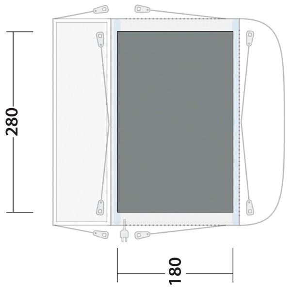 Outwell - Cozy Carpet Parkville 200SA - Tent carpet