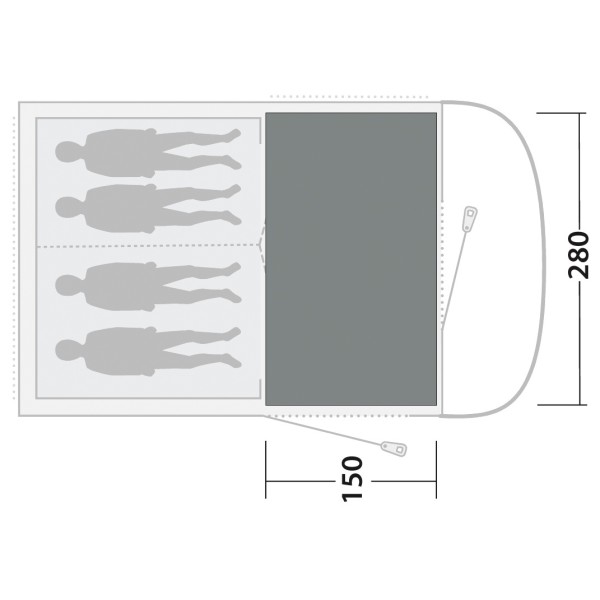 Outwell - Cozy Carpet Sky 4 - Tältmatta