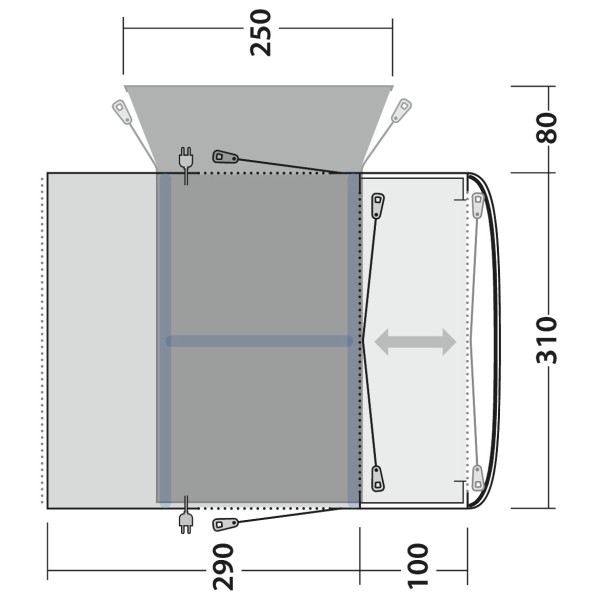 Outwell - Jonesville 290SA Flex - Husbilsförtält