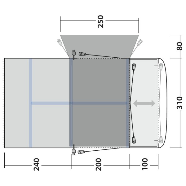 Outwell - Jonesville 440SA Flex - Husbilsförtält