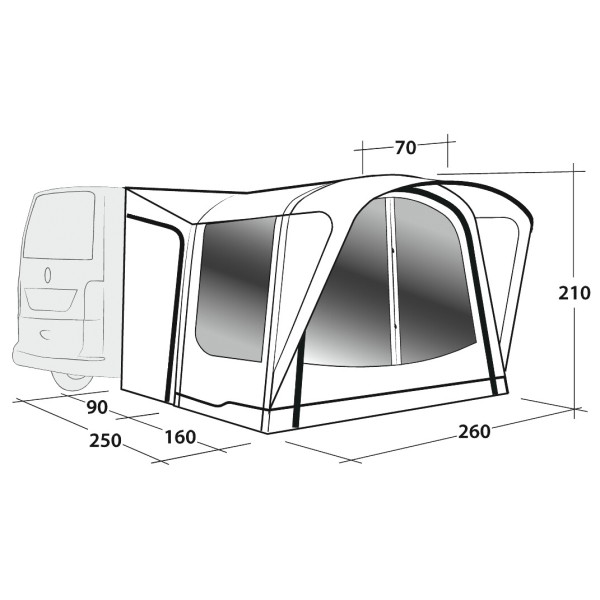 Outwell - Newburg 160 Air - Bustelt